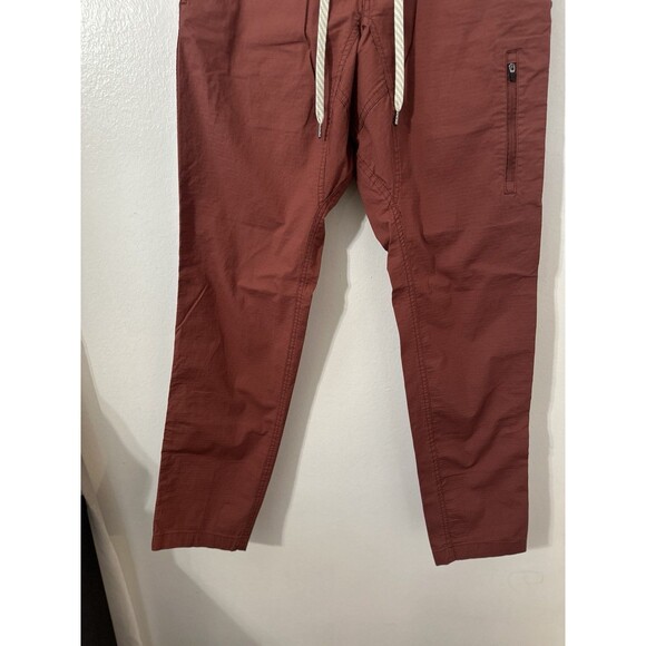 Vuori Men’s Ripstop Climber Drawstring Pants Med Terra Orange Pockets Outdoors - Picture 4 of 9